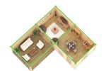 Eck-Gartenhaus “Hansa Corner Deluxe B” 7x7m – Bild 3