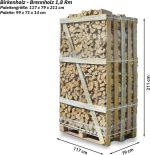 Brennholz Birke 25 cm – 1,8 Raummeter auf Palette, kammergetrocknet & ofenfertig – Handgespalten – Bild 3